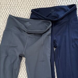 Girls' Athleta Leggings - Navy and Gray